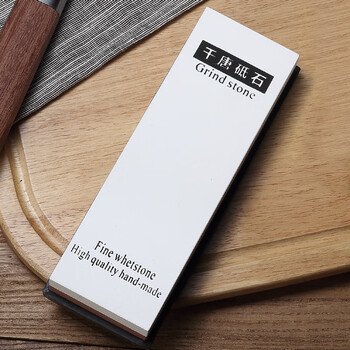 Qiantang whetstone, double-sided white corundum whetstone, special thick and thin double-sided ultra-fine grinding whetstone for household kitchen knives, 3000/8000 mesh (high-end model)