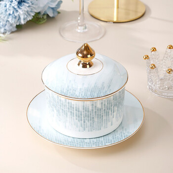 Lifeeyes stew pot, bone china steamed soup cup, bird's nest, sugar water, steamed egg bowl, candle heated sea cucumber, one wing cup, no. 1 stew pot 350ml