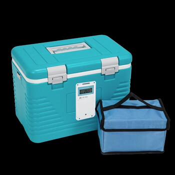 Saixin cold chain 18l vaccine reagent refrigerator portable gsp cold chain insulated box with verification report temperature and humidity printable 18l temperature display + recorder 2-8 degrees (36-56h)