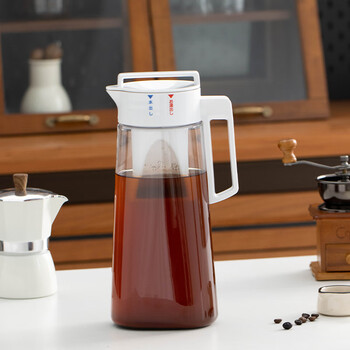 Asibilu coffee pot cold brew pot large capacity cold brew bottle filter pot teapot household plastic bottle fruit tea cold kettle cold brew pot 2.1l