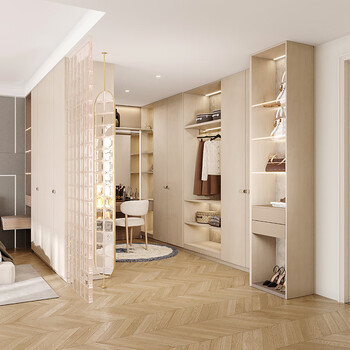 Oubli whole house custom-made wardrobe master bedroom integrated wardrobe cloakroom large capacity storage cabinet multi-functional wardrobe one door to the top customization gold actual payment can be deducted from the equal amount of payment