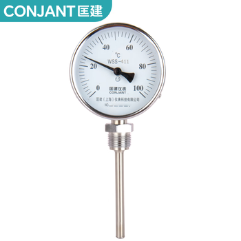 Kuangjian instrument (conjant) wss-411 bimetal thermometer 0-100 boiler thermometer l=5cm m27*2 fixed thread