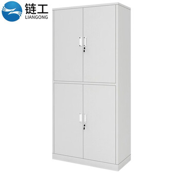 Chainman file cabinet full-body double-section cabinet 180cm*85cm*39cm lockable iron storage cabinet 4-door file storage locker full-body double-section cabinet
