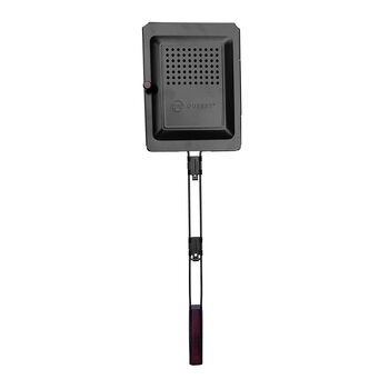 Outset stainless steel bbq popcorn tray removable handle 41cm large multifunctional cooking tool for outdoor camping and picnic grills