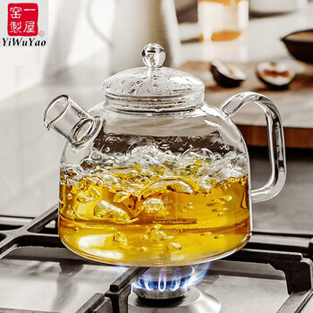 Made in yiwu yao (yiwuyao) 1800ml large capacity heat-resistant glass direct fire kettle for boiling tea kettle for boiling water flower tea kettle for high borosilicate gas electric ceramic stove glass kettle 1.8l