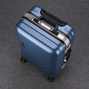 Kangaroo trolley case men's 24 inch 20 boarding case aluminum frame suitcase female student 26 universal wheel password box travel bag royal blue upgraded aluminum frame + thickening + charging port 24 inch medium and long distance travel