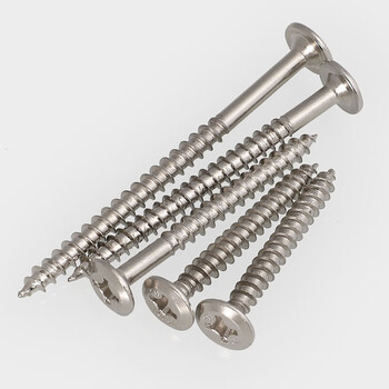 Black eagle nickel-plated chamfered cross self-tapping screws with flat head and pointed head and tail for straight repair of wooden furniture, head width 11mm, head thickness 2mm m5*30 (20 pcs)