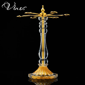 Vinos stainless steel red wine glass rack, upside-down goblet rack, household hanging cup rack, vertical wine glass rack, hanging wine cabinet cup rack, streamer rotating cup rack, can hold up to 6 pieces