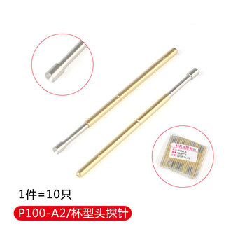 Test probe p100 retractable spring thimble huaronghua circuit board burning chip round head flat head needle sleeve p100-a2/cup head