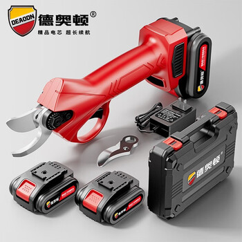 Deoden electric scissors, fruit tree rechargeable tree branch shears, lithium battery gardening electric shears, pruning shears, pruning artifact, domineering model, 4.5cm diameter, two-speed adjustable, two batteries