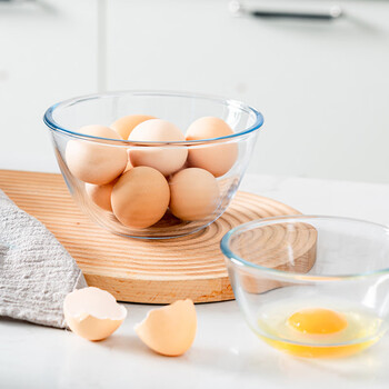 Onlycook high borosilicate glass bowl rice bowl small bowl salad bowl instant noodle bowl microwaveable home use 400ml 2 pieces