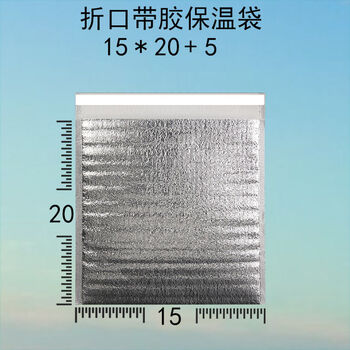 100 pcs takeaway thermal bags, aluminum foil, ice cream, cold-keeping, catering thermal bags, fresh-keeping insulation bags, width 15, height 20, 100 pcs