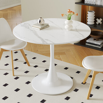 Coolin slate dining table round small table restaurant coffee table simple round table office negotiation table side table 70*74cm