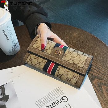 Woodpecker (tucano) genuine leather long hand wallet women's 2024 new soft cowhide large capacity wallet holds mobile phone multifunctional card holder trendy gray