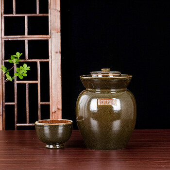Yayan ceramics jingdezhen ceramic pickle jar household pickle jar thickened handmade pickled pickle duck egg jar customized engraving 30kg water capacity