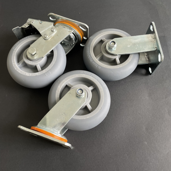 Yingtang 6-inch wheel rubber wheel cloth grass wheel universal wheel flat wheel caster light gray 6-inch set 2 universal + 2 directional