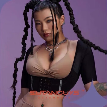 Sutanguys swan arm stg shapewear push-up breast shaping arm chest support to prevent sagging swan neck fashionable back and chest black s (underbust size 65-70)