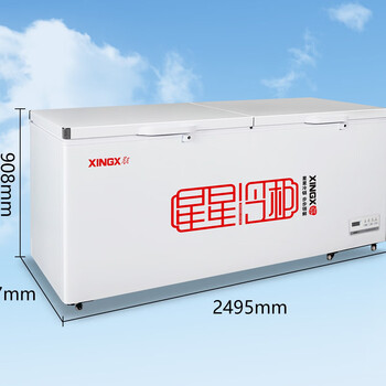 Xingxing single temperature commercial cabinet bd/bc1088gd -35 degrees deep cooling quick freezing 1088l pure white 1088l 2495*757*908