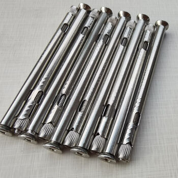 Jphznb stainless steel internal expansion screw cross countersunk head exploding screw top exploding screw breaking bridge aluminum doors and windows top exploding screw m6*60 (full length 50mm) 10 pieces