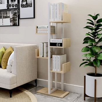 Shuali bookshelf tree-shaped multi-layer storage flower pot rack balcony flower rack six-layer primary color sl17102z