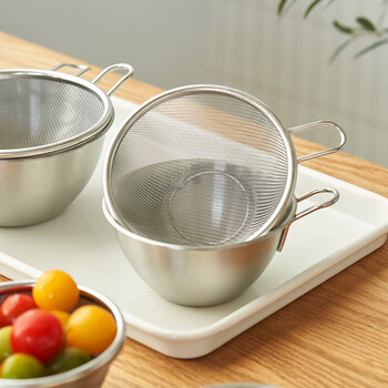 Siyue stainless steel drainage basket mini fruit washing basket blueberry strawberry vegetable washing basket with handle kitchen bowl small set mesh basket + basin please see the second picture for size