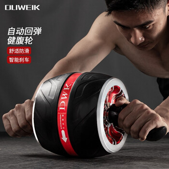 Duweike abdominal wheel automatic rebound abdominal muscle wheel abdominal muscle silent giant wheel fitness equipment red cyclone wheel abdominal wheel red