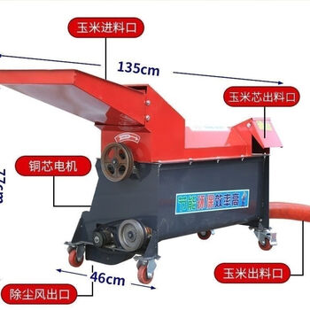 Yunqige customized auger corn thresher household small fully automatic conveyor type peeling machine corn thickening planer without motor model new auger corn thresher 5 meters dust removal fan)