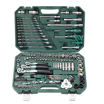 Tayes ratchet wrench tool set car repair car repair auto repair box universal quick casing sleeve combination tool box 128-piece auto repair set