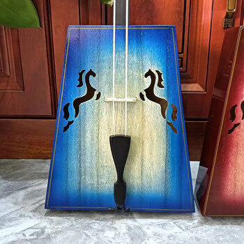 Meng yun's adult popular morin khuur for beginners. four colors available. synthetic back panel. produced by meng yun. blue.