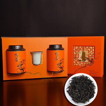 Jingyao duck shit fragrant single cluster tea gift box gift box high mountain tieguanyin tea wuyi dahongpao factory direct sales green duck shit fragrant 80g 2 cans total 160g gift box