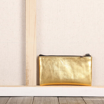 High-end light luxury emperor paul polo golden cowhide horizontal small coin purse men and women's genuine leather casual leather bag wallet card bag small storage bag exclusive for big brands gold large size