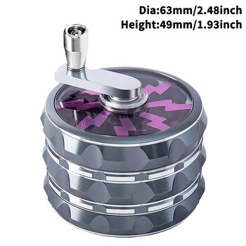 Brangdy bucket grass grinder hand-cranked tobacco grinder tobacco grinder vanilla grinder four-layer shredding large, medium and small sizes available hand-cranked large size