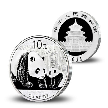 2011 panda 1 oz silver coin