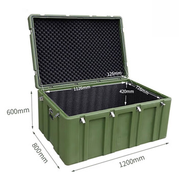 Li yongxing rotomolding box emergency supply box outdoor waterproof combat preparation box airdrop box transport box equipment box storage box tool box length 1200*width 800*height 600mm empty box