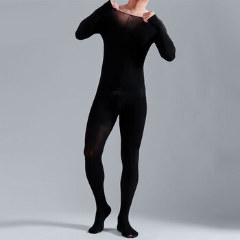 Feiyu autumn and winter body shaping one-piece clothes tight full body plush velvet thickened thermal underwear men's and ladies' open-style leggings black nine-point thickened velvet round neck 450g one size (80-135 jin wear) (open-style men's and women's style)