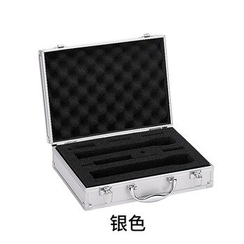 Xmsj wireless microphone storage box 2 pack portable aluminum box handheld lavalier ktv microphone protection box box silver one-torch two-microphone storage box