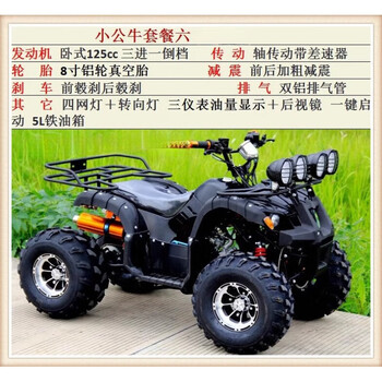 Seputi's new adult two-seater large and small bull atv water-cooled shaft drive four-wheel drive gasoline mountain off-road motorcycle little bull package six