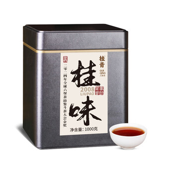 Little senior sister reviews tea 2008 guiwei liubao tea special original seed first picked guangxi wuzhou black tea guiqing 1000g