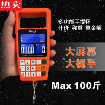 German imported quality portable electronic scale with voice automatic pricing rechargeable spring scale small battery model without voice pricing 50kg