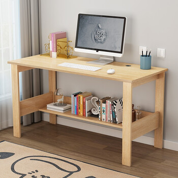 Shuaili computer desk study with bookshelf writing desk office desk 120*60 under desk storage original color sl8243c