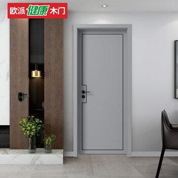 Oppein wooden door paintless composite door opma-3007z neutral gray