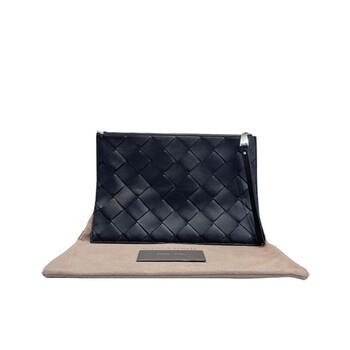 Second-hand 95 new bv bao black full leather woven long bifold wallet diejia card holder clutch bag for men and women 99 new bv introccio woven clutch black sheepskin
