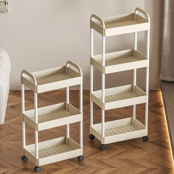 Yupin trolley storage rack kitchen bedroom floor-standing multi-layer snack baby products storage rack dormitory zw52 four-story