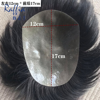 Raffia wig for men with short hair, hand-held wig block on forehead, invisible big back, bald patch, biological scalp, inch head 12*17 (all biological scalp)