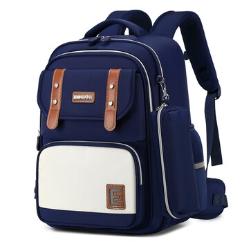 Edison edison primary school bag 1-3-6 grade spine protection waist protection large capacity anti-fall children's backpack 2329-1