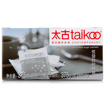 Taikoo premium white sugar bag 375g (50 bags*7.5g) individually packaged sugar coffee milk tea companion