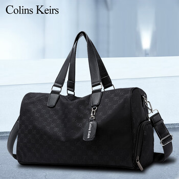 Colins keirs travel bag men's portable short-distance business trip luggage bag trendy brand dry and wet separation large capacity fitness bag women's training bag c63 travel bag black large size