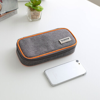 Suitable for thickened refrigerated bags, medicine boxes, portable medicine freezer boxes, thermal bags, small ice bags, ice bags, gray orange edge (with 2 ice bars)