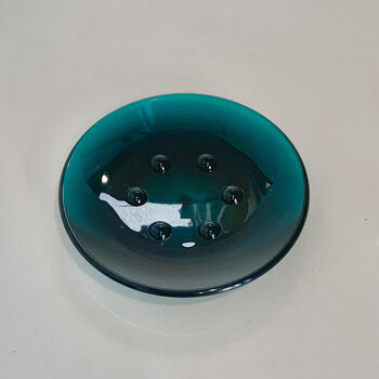 Soap soap box nordic light luxury bathroom toilet punch-free storage rack drain sink simple storage dish peacock blue