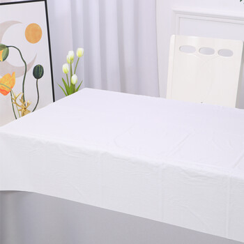 Hou dafu thickened rectangular disposable tablecloth extra thick food stall tablecloth restaurant waterproof plastic tablecloth extra thick white 1.4x2.2 meters 10 sheets